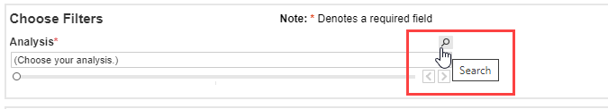 Screenshot of Analysis Filter